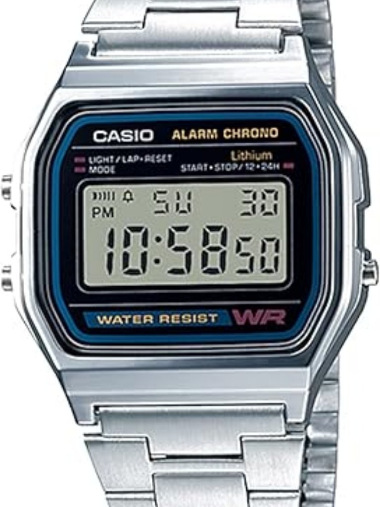 Casio A158wa Vintage Digital Watch Silver Unisex Led Alarm Chronograph Casio A158wa Vintage Digital Watch Silver Unisex Led Alarm Chronograph